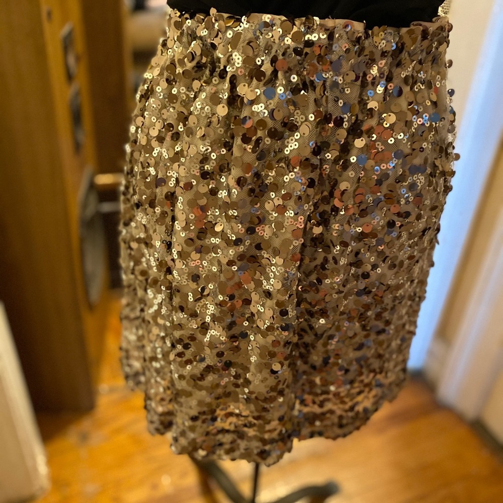 Gold Sequin Skirt